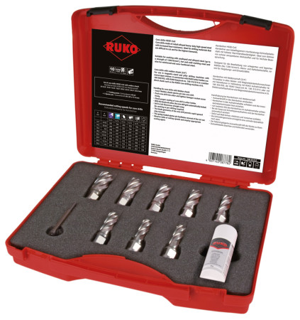 Kernbohrer-Satz RUKO HSSE-Co5 10-tlg 