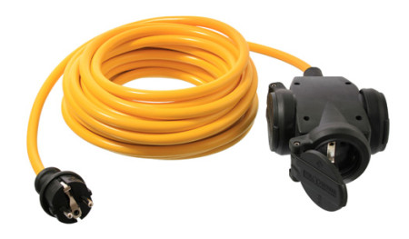 Verlängerungskabel mit 3-fach Verteiler 230 V, IP 44 