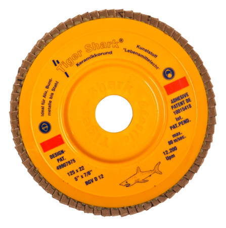 Lamellenschleifteller TIGER SHARK, gekröpft, Alu 