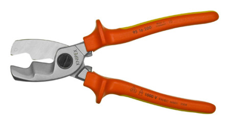 VDE-Kabelschere mit Doppelschneide KNIPEX 