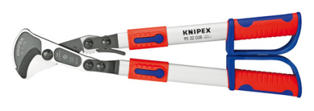 Kabelschere (Ratschenprinzip) mit Teleskopschenkeln 