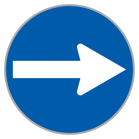 Baustellenverkehrszeichen "Vorgeschriebene Richtung" § 52/15d 