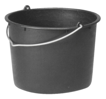 Baueimer PVC mit Nasenbügel 12 l 