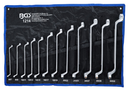 Doppel-Ringschlüsselsatz BGS gekröpft | 12-tlg. 