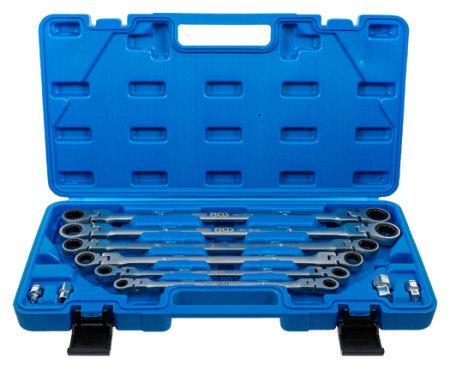 Doppel-Ratschen-Gelenkschlüssel-Satz  8-19 mm 10-tlg. 