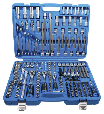 Steckschlüssel-Satz 6-kant 1/4"-3/8"-1/2" 214-tlg. 