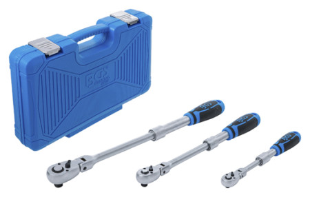 Umschaltknarren-Satz ausziehbar/abwinkelbar 1/4"-3/8"-1/2" 