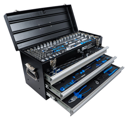 Metall-Werkzeugkoffer inkl. Werkzeug-Sortiment 143-tlg. 