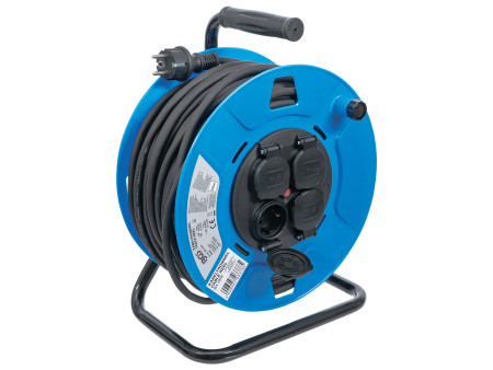 Kabeltrommel BGS | 50 m | 3 x 1,5mm² 4 Steckdosen | 3500 W 