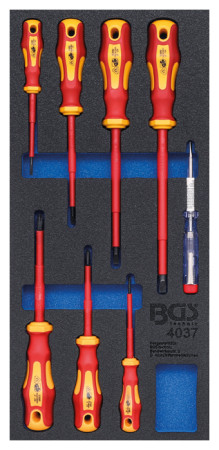 Werkstattwageneinlage 1/3: VDE-Schraubendreher-Satz 8-tlg. 