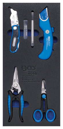 Werkstattwageneinlage 1/3: Messer- und Scheren-Satz 6-tlg. 