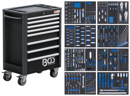 Werkzeugwagen | befüllt 8 Schubladen | 259-tlg. | BGS 