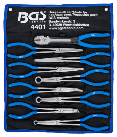 Langbeck- / Flach- / Zündkerzen-Stecker - Zangen-Satz 9-tlg. 