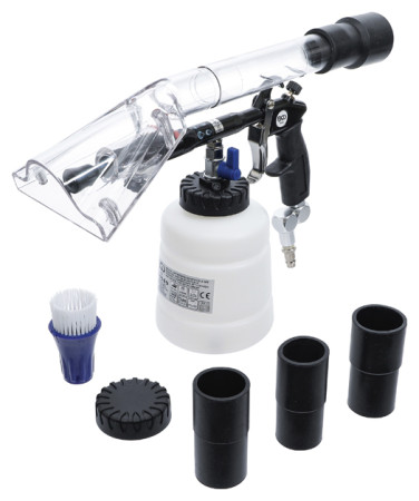 Druckluft-Reinigungspistole m. Bürsten- u. Saugaufsatz 7-tlg. 