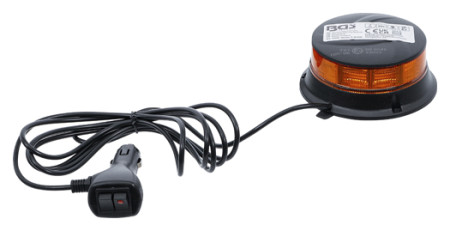 Rundumkennleuchte gelb mit Magnet 12V/24V Ø 130 mm 