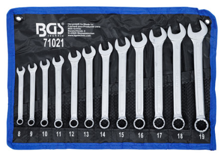 Ring-Maulschlüssel-Satz  8-19 mm 12-tlg. 
