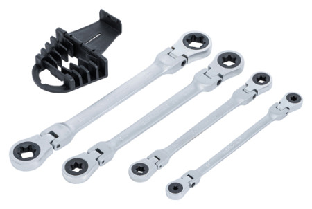 Doppel-Ratschen-Doppel-Ringschlüssel-Satz E-Profil  E6-E24 