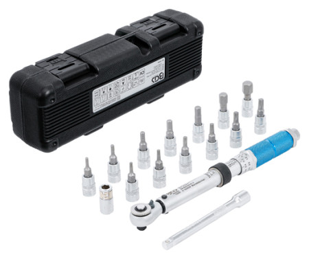 Drehmomentschlüssel-Satz 1/4" 3-24 Nm 16-tlg. 