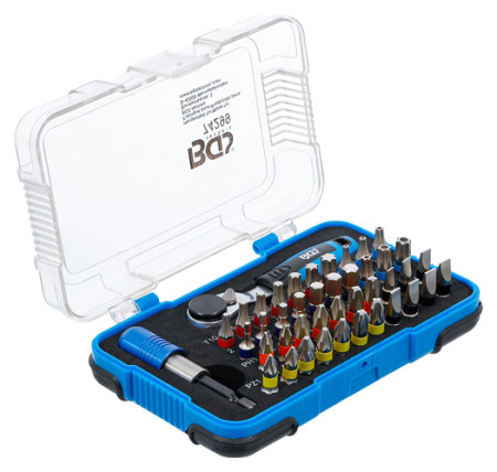 Color-Bit-Satz mit Bit-Knarre 1/4" 43-tlg. 