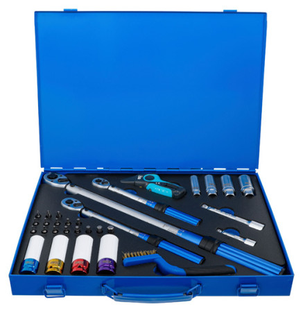 Drehmomentschlüssel-Satz 1/4"-3/8"-1/2" 31-tlg. 