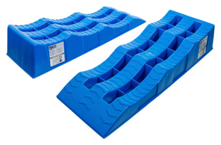 Auffahrrampen-Satz | Kunststoff | mit 3 Auffahrhöhen | 2-tlg. 