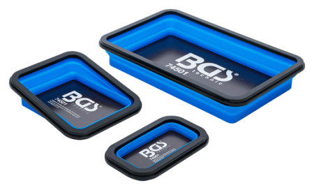 Haftschalen-Satz magnetisch Silikon faltbar 3-tlg. 