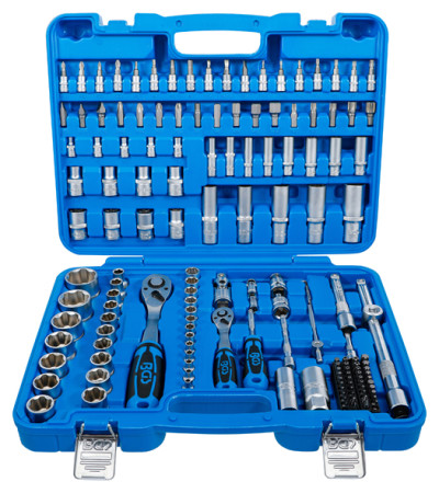 Steckschlüssel-Satz Wellenprofil 1/4"-1/2" 150 tlg. 