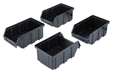 Lagersichtbox-Satz mit Hängeschiene BGS für Schrankwand-System 