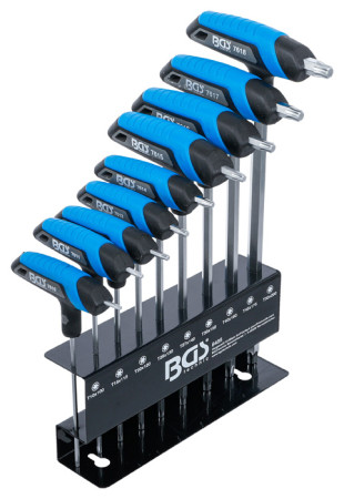 T-Griff-Schlüssel-Satz für T-Profil (Torx) T10-T50 9-tlg. 