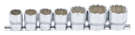 Steckschlüssel-Einsatz-Satz 12-kant 1/2" 20-32mm 7-tlg. 