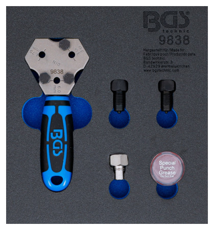 Werkstattwageneinlage 1/6: Bördelgerät DIN 4,75/5/6 mm 