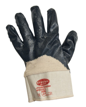 Nitrilhandschuh Rücken teilbeschichtet BLAUSTAR 