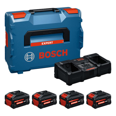 Akku-Set | 4 Akkus 18V / 5,5 & 8,0 Ah | Doppelladegerät | BOSCH 