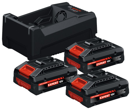 Akku-Set EXPERT | 3 Akkus 18V / 4,0 Ah | Ladegerät | BOSCH 
