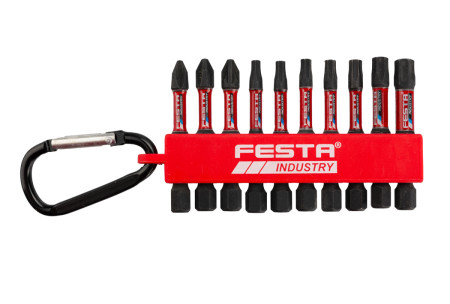 Torsionsbit-Satz INDUSTRY PH-PZ-TX 1/4" 50 mm 10-tlg.