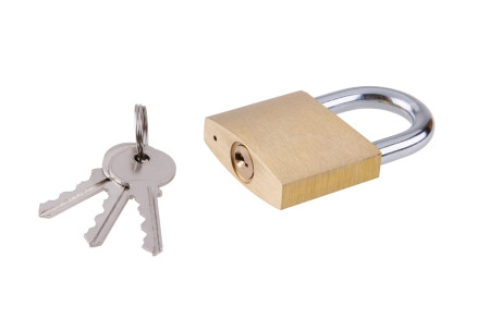 Vorhangschloss Messing verstärkt | 50 mm