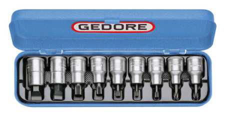 Schraubendrehereinsatz-Satz GEDORE 9-tlg 1/2" 