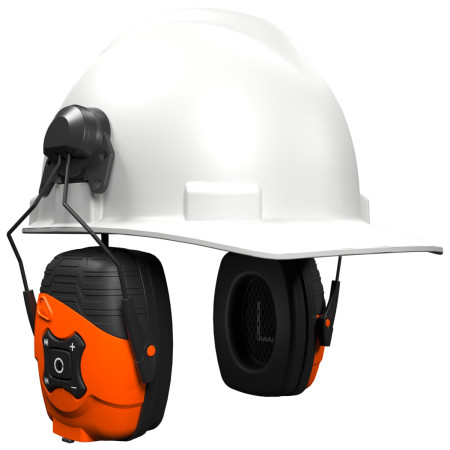 Passiver Kapselgehörschutz mit Bluetooth und Helmhalterung 