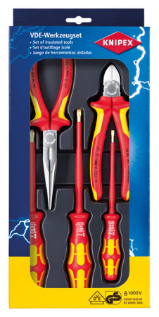 VDE-Werkzeug-Satz KNIPEX 5-tlg 