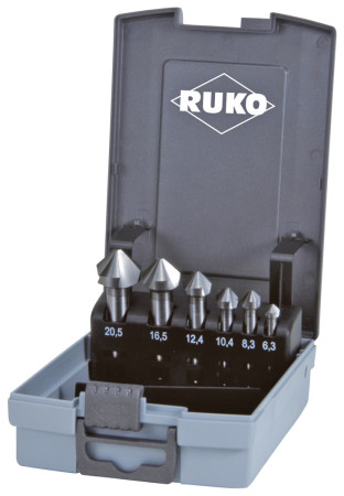 Kegel- und Entgratsenker-Satz, 3 Schneiden RUKO 