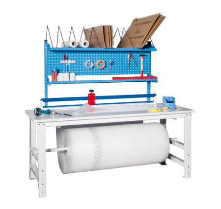 Packtisch-Set, 2.000 mm Breite, Höhenverstellung 