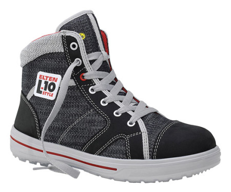 Schnürstiefel S3 ELTEN, Textilmaterial, Jeans-Optik 