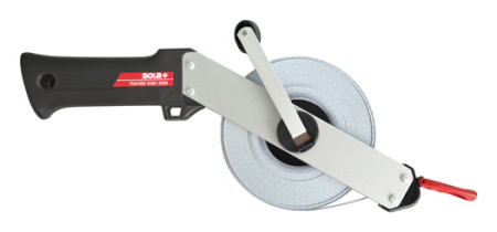 Stahlmaßband SOLA, mit Kurbel, Bandbreite 13 mm 