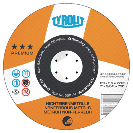 Trennscheibe TYROLIT, Premium, Alu und NE-Metalle 