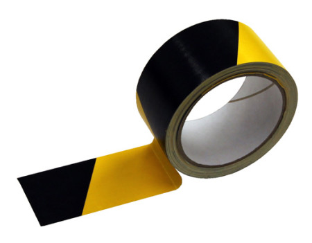 Warn-Klebeband PVC, 50 mm, gelb-schwarz 