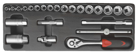 Werkzeugsatz Steckschlüssel 3/8" 24-tlg. 