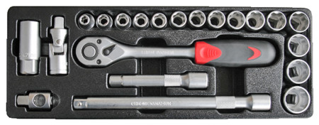 Werkzeugsatz Steckschlüssel 1/2" 21-tlg. 