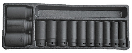 Werkzeugsatz Kraftnuss 1/2" 13-tlg. 