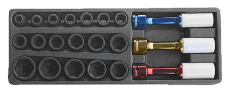 Werkzeugsatz Kraftnuss 1/2" 21-tlg. 