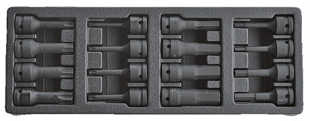 Werkzeugsatz Kraft-Schraubendrehereinsätze 1/2" 16-tlg. 
